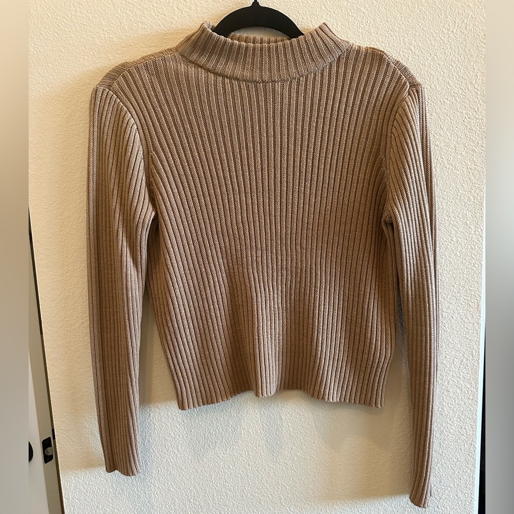 Ribbed Tan Sweater